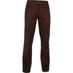 Brązowe Casualowe Spodnie Męskie, Bawełniane, Chinos -EZREAL- Zwężane Nogawki SPEZREAL681brown. Pomarańczowe spodnie męskie Ezreal, m, z bawełny. W wyprzedaży za 79,00 zł.
