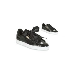 Buty Dziecko Puma Basket Heart Glam Jr. Czarne trampki dziewczęce Puma, bez wzorów, bez zapięcia. Za 216,30 zł.