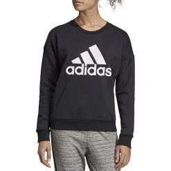 Adidas Must Haves Badge of Sport Sweatshirt EB3815. Czarne bluzy sportowe damskie Adidas, m, bez wzorów, z bawełny, bez rękawów, bez kaptura. W wyprzedaży za 159,99 zł.