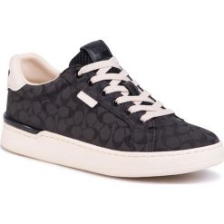 Sneakersy COACH - Lowline Sig Low Top G5037 10011275 Black. Czarne półbuty damskie Coach, bez wzorów, ze skóry, bez kołnierzyka. W wyprzedaży za 339,00 zł.