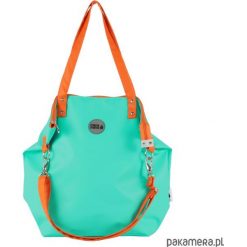 Torba Worek Waterproof Orange Seledyn. Pomarańczowe torebki klasyczne damskie Pakamera, ze skóry. Za 169,00 zł.