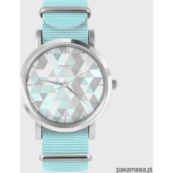 Zegarki damskie: Zegarek – Geometric pastel – niebieski, nato