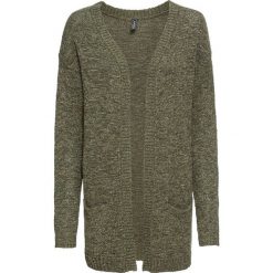 Kardigan bonprix oliwkowo-czarno-biały. Zielone kardigany damskie marki bonprix, z dzianiny. Za 109,99 zł.