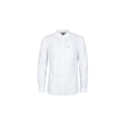 Koszule z długim rękawem Tommy Jeans TJM DOBBY SHIRT. Białe koszule męskie Tommy Jeans, s, bez wzorów, z jeansu, bez kołnierzyka, z długim rękawem. Za 349,00 zł.