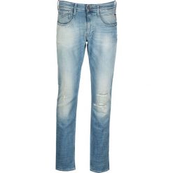Dżinsy "Anbass" - Slim fit - w kolorze błękitnym. Niebieskie jeansy męskie Replay, m, w paski, klasyczne. W wyprzedaży za 307,95 zł.