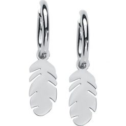 Steel Highline® Little Feather Hoops Kolczyki srebrny. Szare kolczyki damskie Steel Highline®, srebrne. Za 62,90 zł.