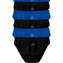 Figi (6 par) bonprix czarny + lazurowy. Czarne figi damskie marki bonprix, z nadrukiem. Za 53,94 zł.
