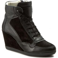 Sneakersy DOLCE PIETRO - 0853-001-01-0 Czarny Wrona/Welur. Czarne sneakersy damskie marki Dolce Pietro, ze skóry. W wyprzedaży za 209,00 zł.