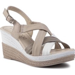 Sandały LASOCKI - 0674-01 Beige. Brązowe klapki damskie Lasocki, bez wzorów, ze skóry, bez obcasa, na obcasie. Za 149,99 zł.