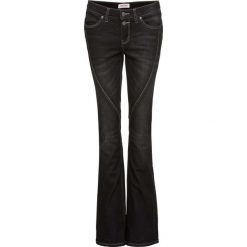 Dżinsy ze stretchem BOOTCUT bonprix czarny. Czarne jeansy damskie bonprix, z jeansu. Za 129,99 zł.
