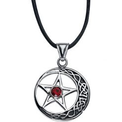 Naszyjniki damskie: etNox Hard and Heavy Pentagram Naszyjnik srebrny