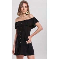 Czarna Tunika Deeply. Czarne tuniki damskie other, xl, bez wzorów, bez kołnierzyka, bez rękawów. Za 69,99 zł.