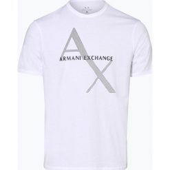 Armani Exchange - T-shirt męski, biały. Białe t-shirty męskie Armani Exchange, xl, z napisami, bez kołnierzyka. Za 229,95 zł.