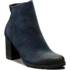 Botki EDEO - 2257A-826 Granat. Niebieskie botki damskie skórzane marki Edeo. W wyprzedaży za 249,00 zł.