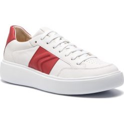 Sneakersy GEOX - U Ottaya B U927BB 08554 C0050 White/Red. Białe sneakersy męskie Geox, na co dzień, bez wzorów, ze skóry ekologicznej, eleganckie, bez zapięcia. W wyprzedaży za 359,00 zł.