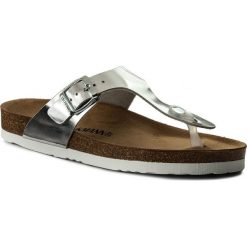 Japonki DR. BRINKMANN - 701176 Silber 92. Szare klapki damskie marki Dr. Brinkmann, bez wzorów, ze skóry ekologicznej, bez obcasa. Za 119,00 zł.