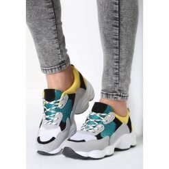 Szaro-Żółte Sneakersy Now Me!. Szare sneakersy damskie marki other, z materiału. Za 89,99 zł.