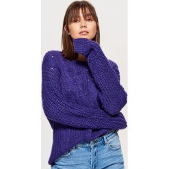 Sweter z warkoczowym splotem - Fioletowy. Fioletowe bez kategorii Cropp, s, ze splotem. Za 79,99 zł.