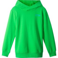Bluza z kapturem bonprix zielony neonowy z nadrukiem. Zielone bluzy chłopięce marki bonprix, z nadrukiem, bez rękawów, z kapturem. Za 49,99 zł.