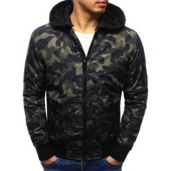 Kurtki męskie: Kurtka męska bomber camo niebieska (tx2109)