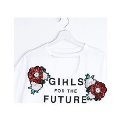 Biały T-shirt Glamorous. Białe t-shirty damskie marki Born2be, s. Za 34,99 zł.