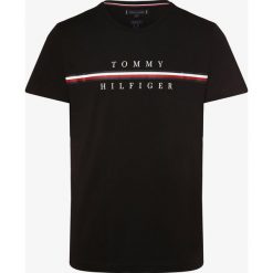 Tommy Hilfiger - T-shirt męski, czarny. Czarne t-shirty męskie TOMMY HILFIGER, xl, z nadrukiem, klasyczne, z klasycznym kołnierzykiem. Za 179,95 zł.