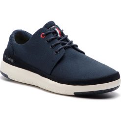 Sneakersy TOMMY HILFIGER - Light Material Mix Lace Up Shoe FM0FM02069 Midnight 403. Niebieskie sneakersy męskie TOMMY HILFIGER, na co dzień, bez wzorów, ze skóry, bez zapięcia. Za 539,00 zł.