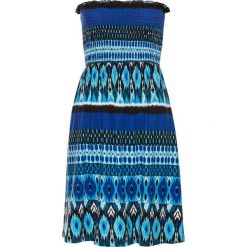 Sukienki hiszpanki: Sukienka plażowa bandeau bonprix czarno-niebieski