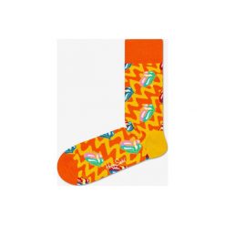 Happy Socks Rolling Stones Beast Of Burden Skarpetki Pomarańczowy. Pomarańczowe skarpetki męskie Happy Socks, bez wzorów, z elastanu. Za 68,95 zł.