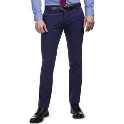 Spodnie STEFANO 15-27O. Niebieskie spodnie męskie Giacomo Conti, do pracy, s, bez wzorów, z elastanu, biznesowe. Za 259,00 zł.