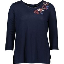 Koszulka w kolorze granatowym. Niebieskie koszulki damskie Tom Tailor Classic, bez wzorów, z okrągłym kołnierzem, bez rękawów. W wyprzedaży za 68,95 zł.