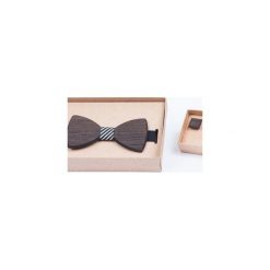 Drewniana mucha + spinki ZESTAW. Pomarańczowe muszki męskie marki Bewoody, na co dzień, bez wzorów, z materiału, eleganckie. Za 160,00 zł.