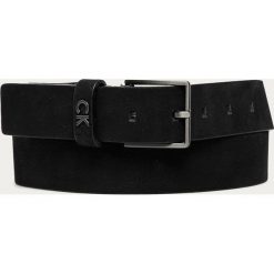 Calvin Klein - Pasek skórzany. Czarne paski męskie Calvin Klein, w paski, ze skóry. Za 269,90 zł.