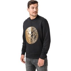 Versace Jeans Couture Bluza Czarny. Czarne bluzy męskie Versace Jeans Couture, xxl, z nadrukiem, z bawełny, bez kołnierzyka, bez rękawów, bez kaptura. Za 972,95 zł.