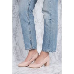 Buty damskie: NA-KD Shoes Czółenka z wycinanymi brzegami - Pink