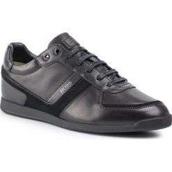 Sneakersy BOSS - Glaze 50407902 10214384 01 Black 001. Czarne sneakersy męskie Boss, na co dzień, bez wzorów, z zamszu, eleganckie, bez zapięcia. W wyprzedaży za 429,00 zł.