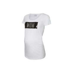 Mama licious Koszulka dla kobiet w ciąży MLMICA Bright White - biały - Gr.Odzież ciążowa. Biała bluzki damskie marki Mama Licious, z elastanu, z krótkim rękawem. Za 79,00 zł.