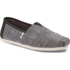Półbuty TOMS - Classic 10011577 Black Textured Chambray/Trim. Szare półbuty męskie marki Toms, na co dzień, bez wzorów, ze skóry ekologicznej, eleganckie, bez zapięcia. W wyprzedaży za 169,00 zł.