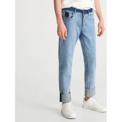 Jeansy slim cropped - Niebieski. Niebieskie jeansy damskie Reserved, bez wzorów, z jeansu. Za 89,99 zł.