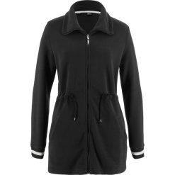 Bluzy polarowe: Długa bluza z polaru bonprix czarny