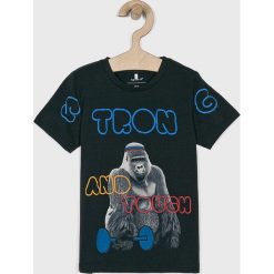 Name it - T-shirt dziecięcy 92-128 cm. Niebieskie t-shirty chłopięce marki Name it, z nadrukiem, z elastanu, bez rękawów. Za 49,90 zł.