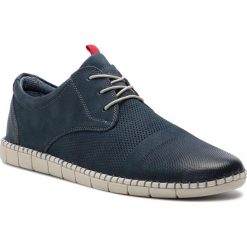 Półbuty LASOCKI FOR MEN MI07-A765-A587-02. Niebieskie półbuty męskie Lasocki For Men, bez wzorów, ze skóry, bez zapięcia. Za 179,99 zł.