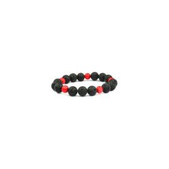 Bransoletka Męska Koral i Lawa. Czerwone bransoletki męskie Brazi druse jewelry, z koralem. Za 70,00 zł.