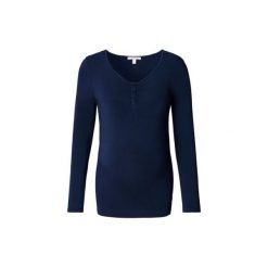 Esprit Bluzka z długim rękawem dla kobiet w ciąży blue - niebieski - Gr.XL. Niebieskie bluzki ciążowe Esprit, xl, bez wzorów, z elastanu, bez kołnierzyka, z długim rękawem. Za 145,00 zł.