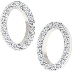 Złote kolczyki-wkrętki z diamentami. Szare kolczyki damskie marki Diamant Vendôme, z diamentem, złote. W wyprzedaży za 730,95 zł.