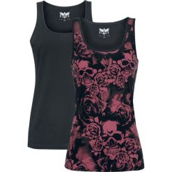 Topy damskie: Black Premium by EMP Evil Twin Top damski czarny/czerwony