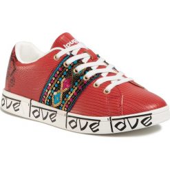 Sneakersy DESIGUAL - Cosmic Exotic Indian 20SSKP26 3061. Czerwone półbuty damskie Desigual, ze skóry ekologicznej. W wyprzedaży za 279,00 zł.