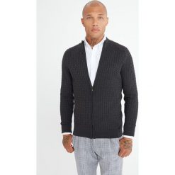 Kardigan w kolorze antracytowym. Szare kardigany męskie Jimmy Sanders, xl, bez wzorów, z bawełny. W wyprzedaży za 154,95 zł.