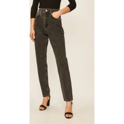 Answear - Jeansy. Czarne jeansy damskie ANSWEAR, s, z podwyższonym stanem. W wyprzedaży za 89,90 zł.