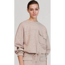 Dzianinowa bluza - Beżowy. Brązowe bluzy damskie Reserved, m, bez wzorów, z dzianiny, bez rękawów, bez kaptura. Za 119,99 zł.